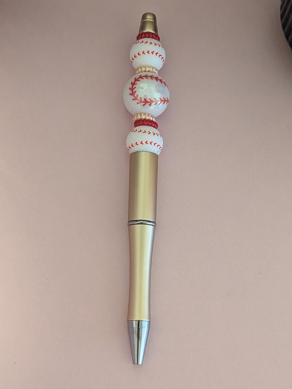2 For $5 Item: Baseball Focal Beaded Pen New!